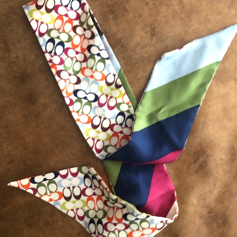 Coach Accessories-Silk Skinny Scarf